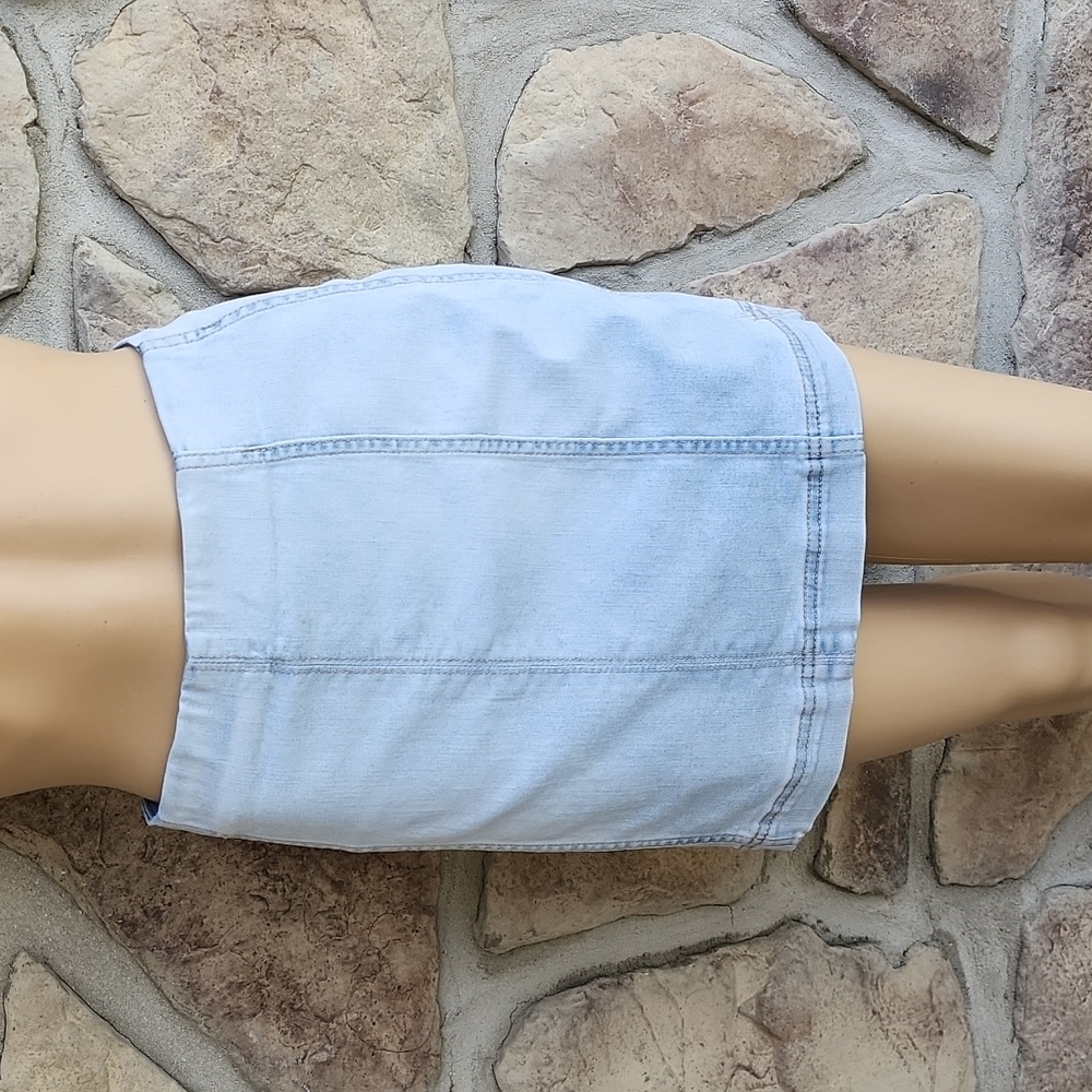 WILD FABLE | Light Wash Jean Mini Skirt